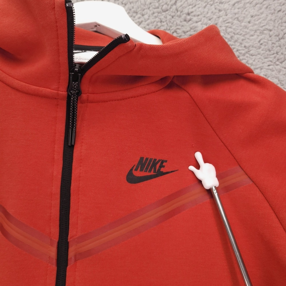 NIKE Sweatsuit Size SMALL Orange Tech Fleece Windrunner w/ Jogger Set - Picture 4 of 16